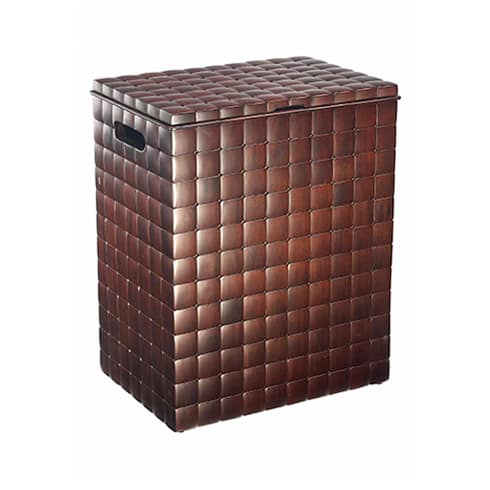  <img src="hampery.jpg" alt="High-end, luxury lothes hamper in mahogany with lid and side pocket handles"> 