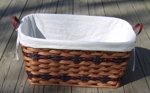 laundry basket--medium--oblong--blue-wine with liner (1)