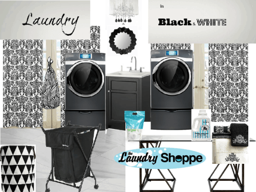 <img src="mood board.jpg" alt="black and white laundry room"> 