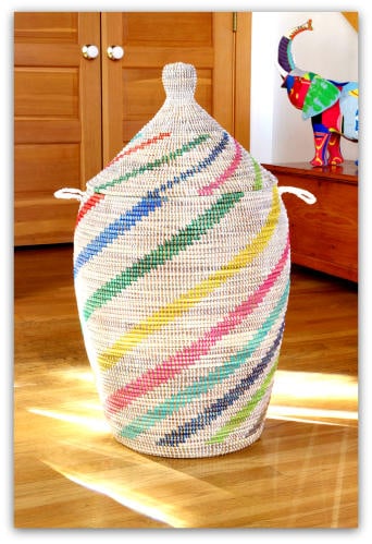  <img src="Basket.jpg" alt="Extra Large Woven African Storage Basket With Top"> 