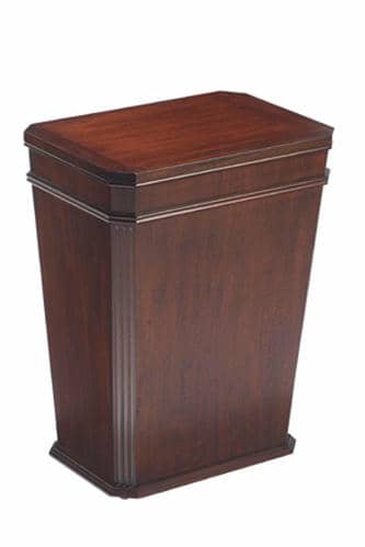 <img src="hamper.jpg" alt="Luxury fine wood clothes hamper in solid mahogony with lid and liner"> 