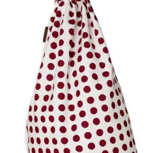 <img src="laundry bag.jpg" alt="red poldka dot cotton laundry bagl"> 