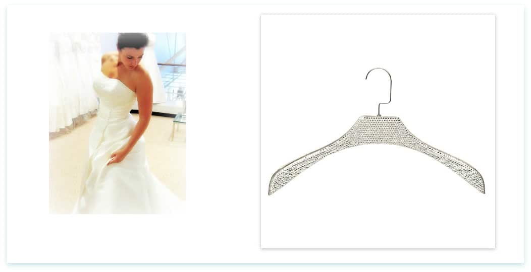   <img src="wedding dress hanger.jpg"Rhinestone bridal wedding dress hanger in Austrian Crystal"> 