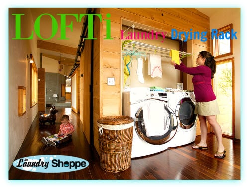  <img src="LOFTi Clothes Drying Rack.jpg" alt=" Ceiling mounted laundry rack with pulley system"> 
