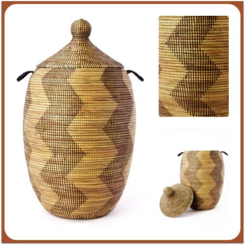 <img src="basket.jpg" alt="Africab woven basket from Senegal with lid in large"> 