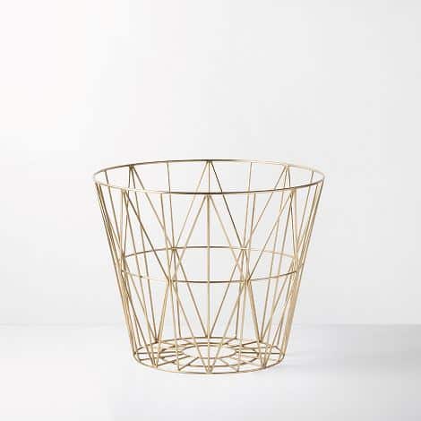  <img src="basket.jpg" alt="Modern brass wire storage basket"> 