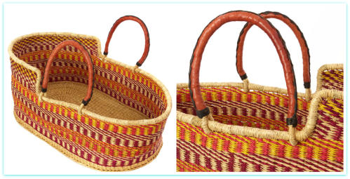  <img src="baby basket.jpg" alt="Woven African Baby Moses Basket fro Ghana"> 