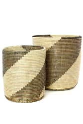 <img src="African Basket.jpg" alt="African Basket Set of Two Nesting Storage Baskets"> 
